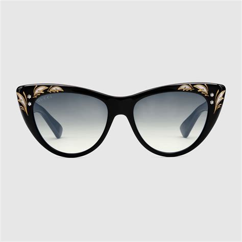 gucci cat eye sunglasses acetate|gucci oversized cat eye sunglasses.